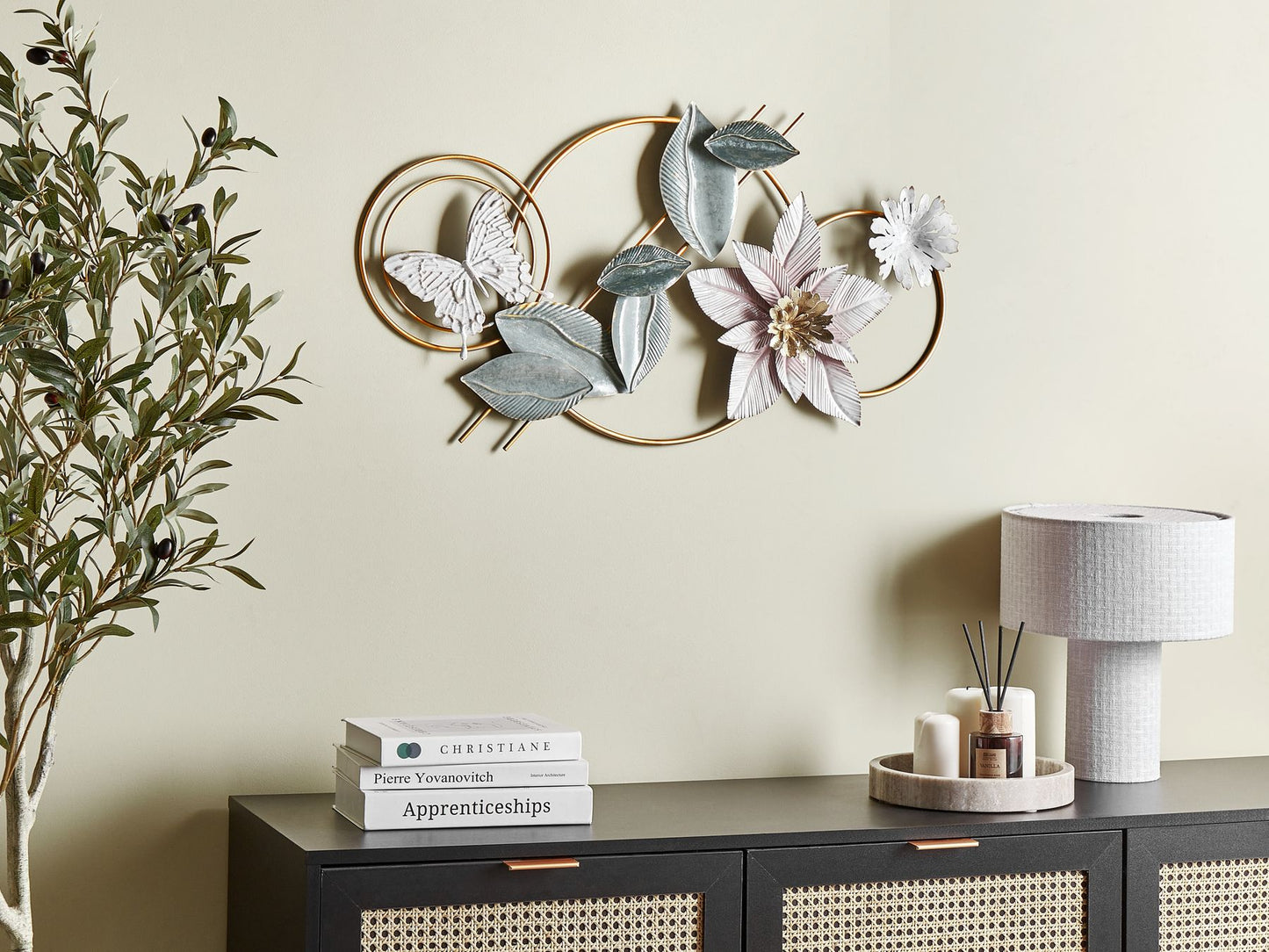 Wall Decor Flower THORIUM Metal 44 cm Multicolour