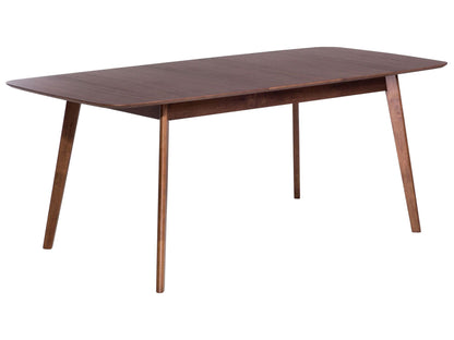 Extending Dining Table MADOX Dark Walnut 150/190 cm 90 cm