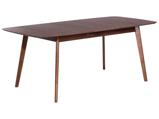 Extending Dining Table MADOX Dark Walnut 150/190 cm 90 cm