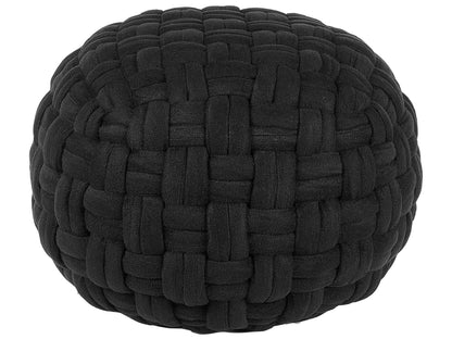 Pouffe HOPA Velvet Black 45 cm 45 cm 35 cm