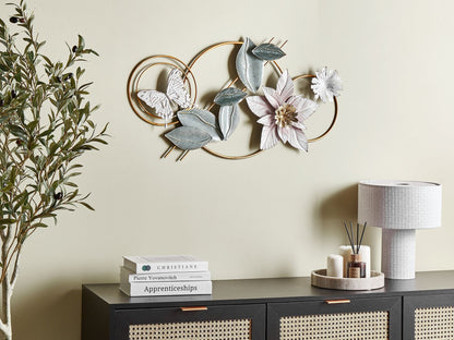 Wall Decor Flower THORIUM Metal 44 cm Multicolour